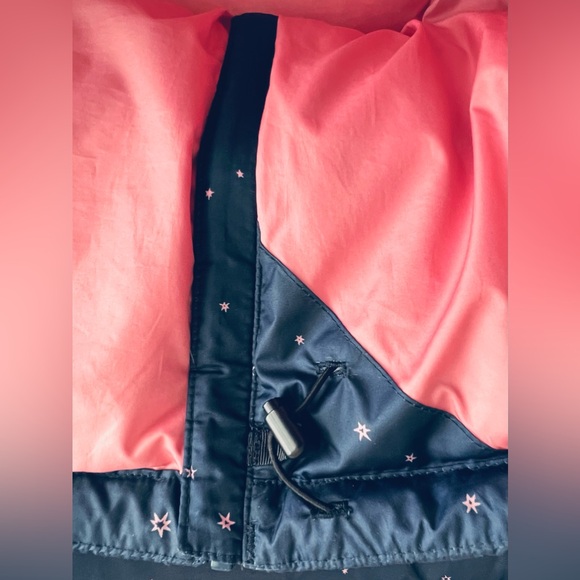 Patagonia Girls Down Jacket XXL 16-18 Great Conditions,navy w pink stars,Minty!! - Picture 11 of 12